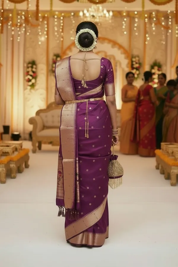Magenta_Pure_Banarasi_Soft_Silk_Maharashtra_Special_Paithani_Saree_With_Blouse