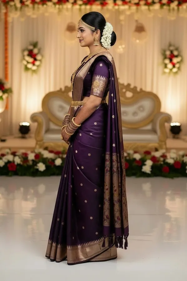 Wine_Pure_Banarasi_Soft_Silk_Maharashtra_Special_Paithani_Saree_With_Blouse