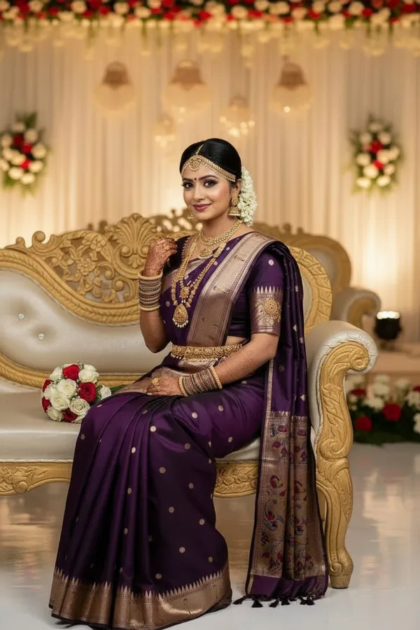 Wine_Pure_Banarasi_Soft_Silk_Maharashtra_Special_Paithani_Saree_With_Blouse