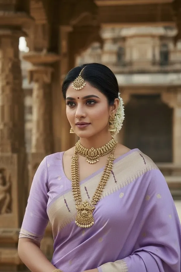 Light_Lavender_Pure_Banarasi_Soft_Silk_Maharashtra_Special_Paithani_Saree_With_Blouse