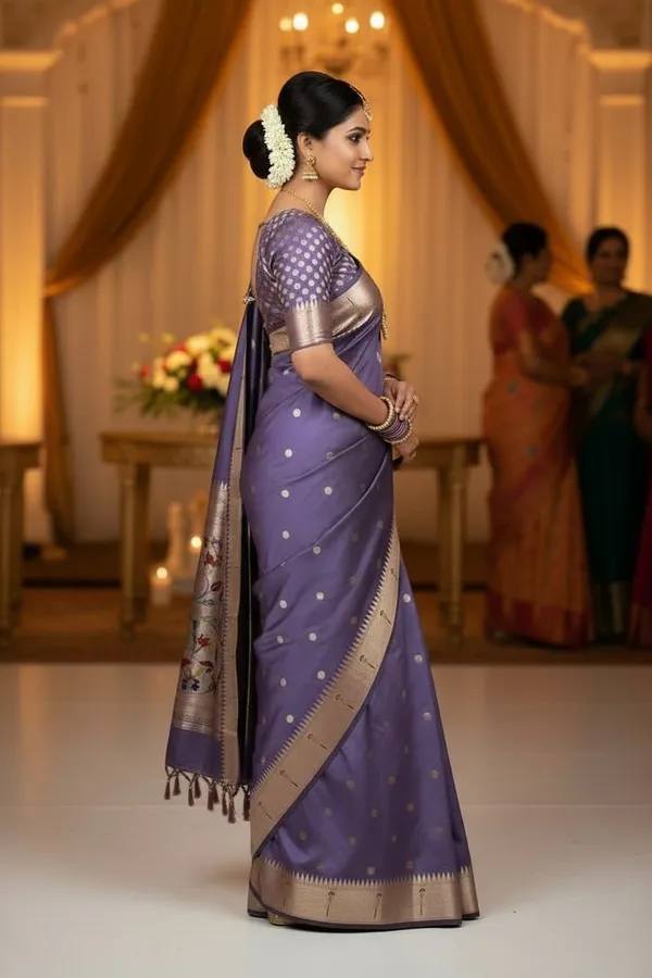 Lavender_Pure_Banarasi_Soft_Silk_Maharashtra_Special_Paithani_Saree_With_Blouse
