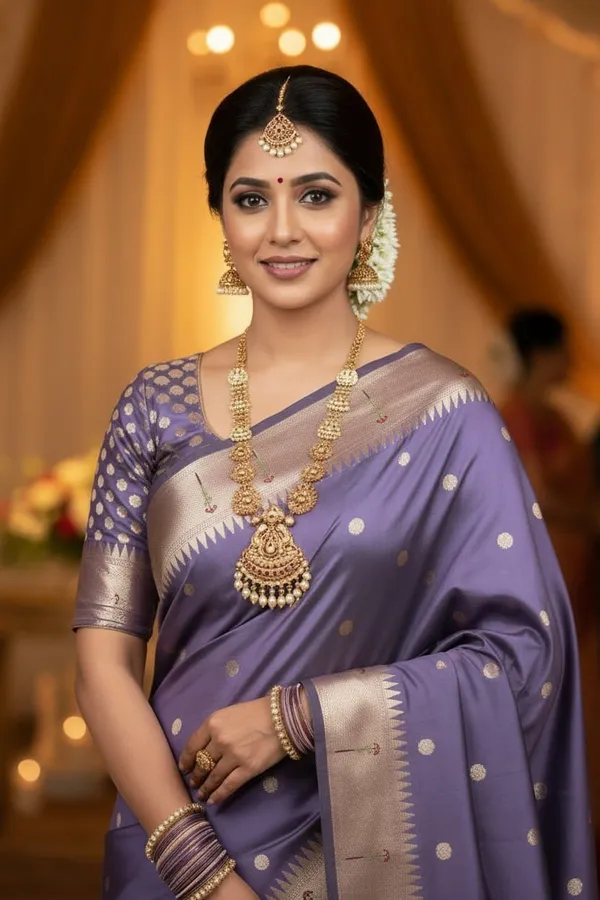 Lavender_Pure_Banarasi_Soft_Silk_Maharashtra_Special_Paithani_Saree_With_Blouse