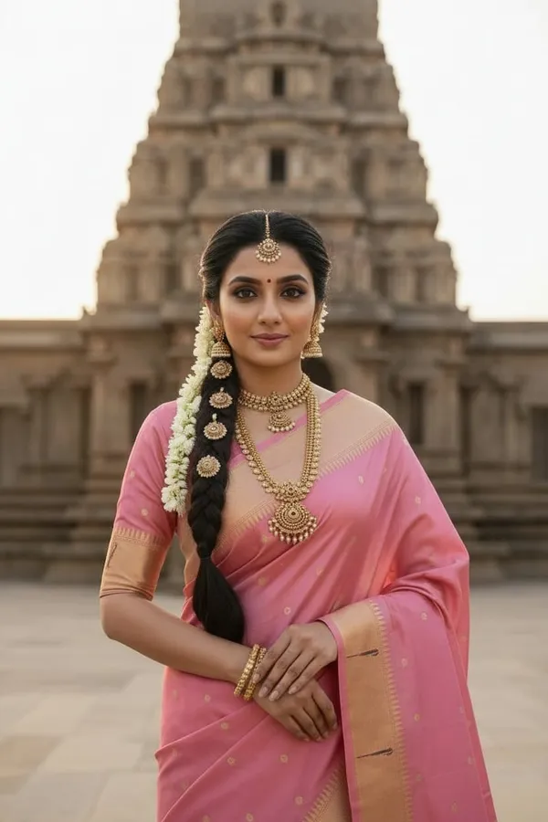 Pink_Pure_Banarasi_Soft_Silk_Maharashtra_Special_Paithani_Saree_With_Blouse