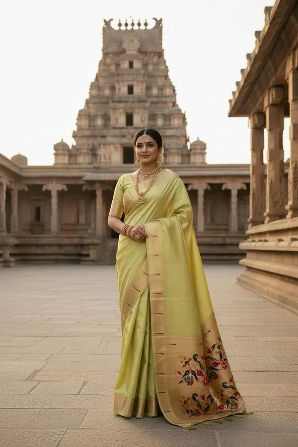 Pista_Green_Banarasi_Soft_Silk_Maharashtra_Special_Paithani_Saree_With_Blouse