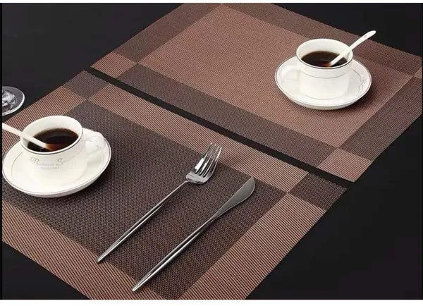 Brown_PVC_Vinyl_Premium_Table_Mats_For_Home_And_Accessories_Pack_Of_4