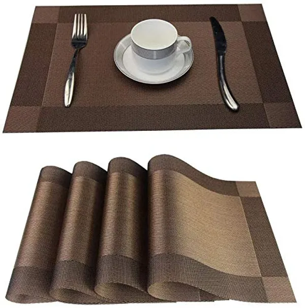 Brown_PVC_Vinyl_Premium_Table_Mats_For_Home_And_Accessories_Pack_Of_4