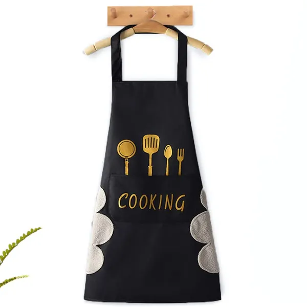 Black_Cotton_Premium_Kitchen_Apron_For_Home_And_Accessories