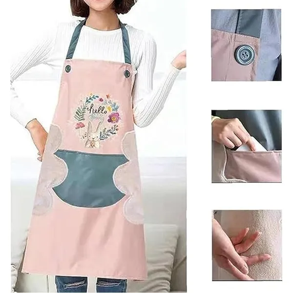 Pink_Cotton_Premium_Kitchen_Apron_For_Home_And_Accessories