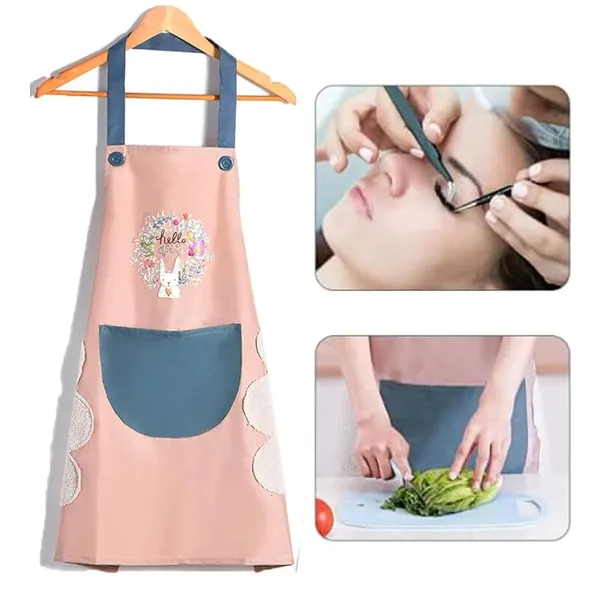 Pink_Cotton_Premium_Kitchen_Apron_For_Home_And_Accessories