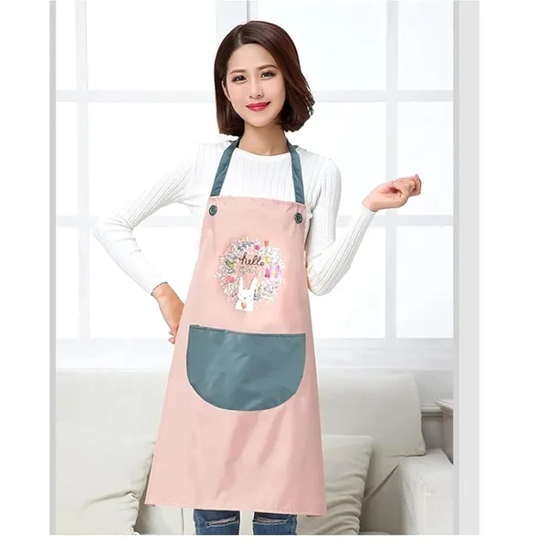 Pink_Cotton_Premium_Kitchen_Apron_For_Home_And_Accessories