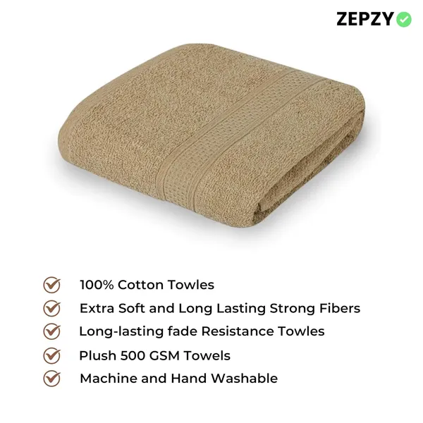 Beige_Cotton_Premium_Bath_Towel_For_Home_And_Accessories