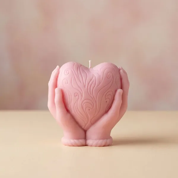 Pink_Premium_Wax_Heart_In_Hand_Candle_For_Home_Decor