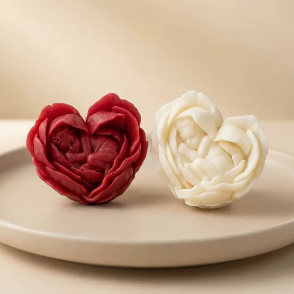 Pack_Of_3_Red_And_White_Premium_Wax_Sleeping_Baby_In_Heart_Candle_For_Home_Decor
