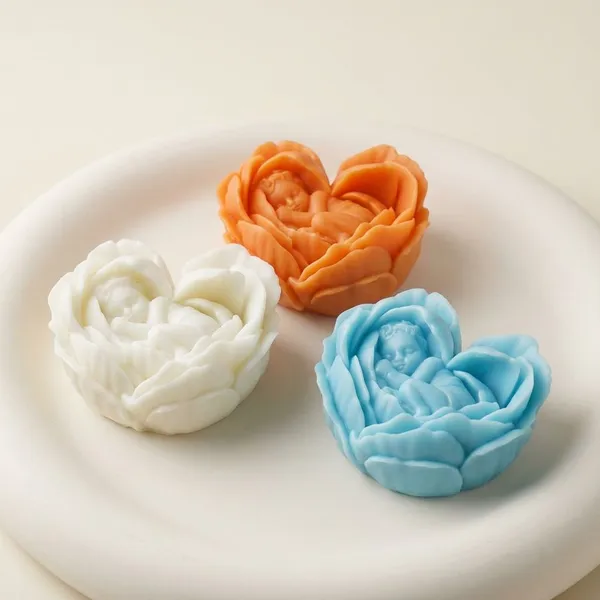 Pack_Of_3_Multicolor_Premium_Wax_Sleeping_Baby_In_Heart_Candle_For_Home_Decor