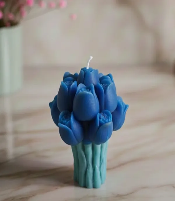 Blue_Premium_Wax_Handcrafted_Tulip_Bouquet_Decorative_Candle_For_Home_Decor