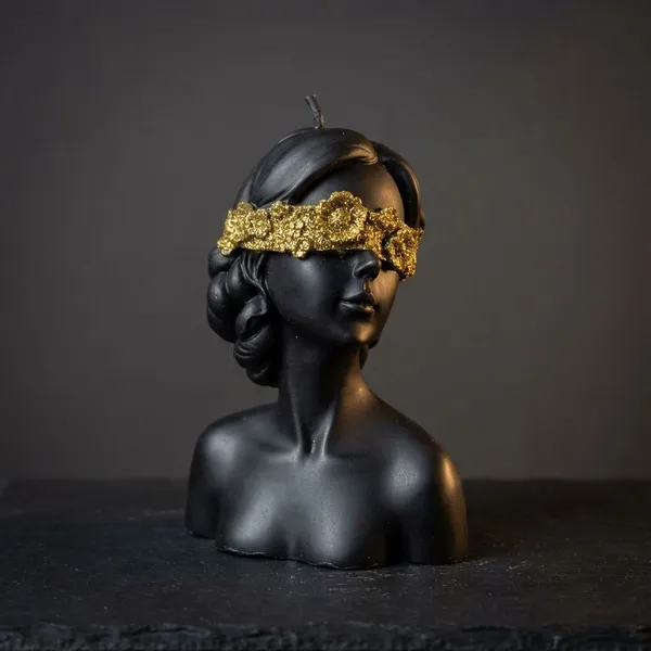 Pack_Of_2_Black_Premium_Wax_Elegant_Lady_Bust_Showpiece_Candle_For_Home_Decor