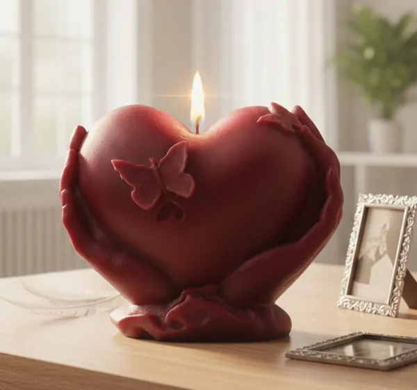Dark_Pink_Premium_Wax_Heart_In_Hand_Women_Candle_For_Home_Decor