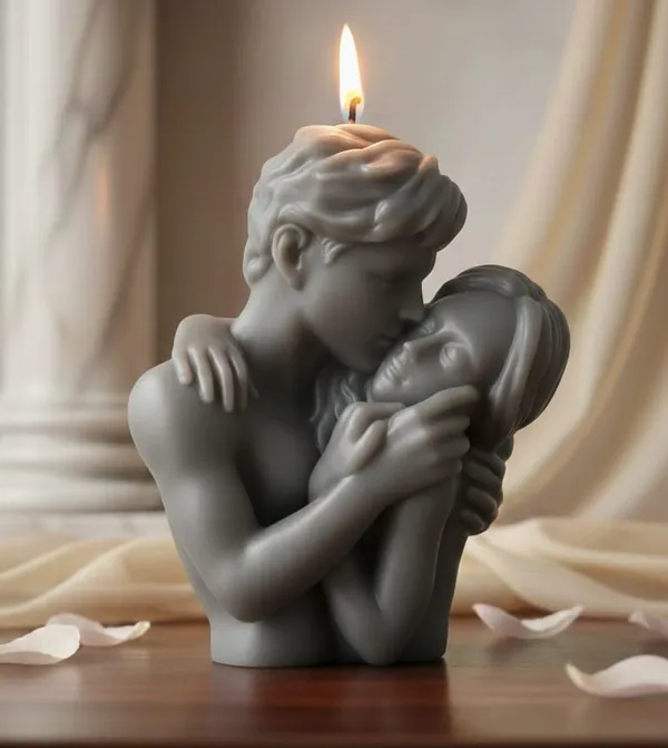 Grey_Premium_Wax_Romantic_Couple_Embrace_Decorative_Candle_For_Home_Decor