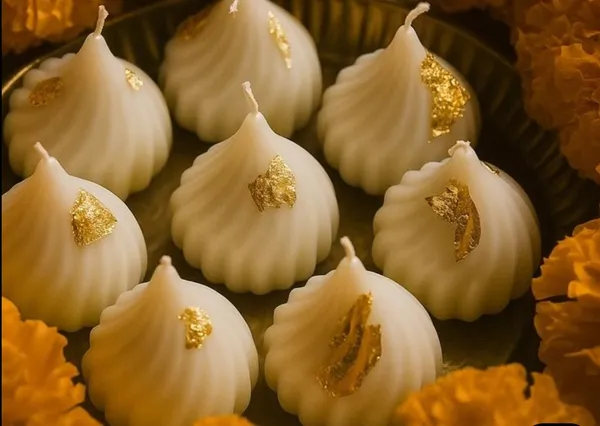 Pack_Of_8_White_Premium_Wax_Modak_Candle_For_Home_Decor