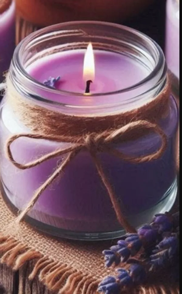 Lavender_Premium_Wax_Scented_Jar_With_Rustic_Twine_Bow_Candle_For_Home_Decor
