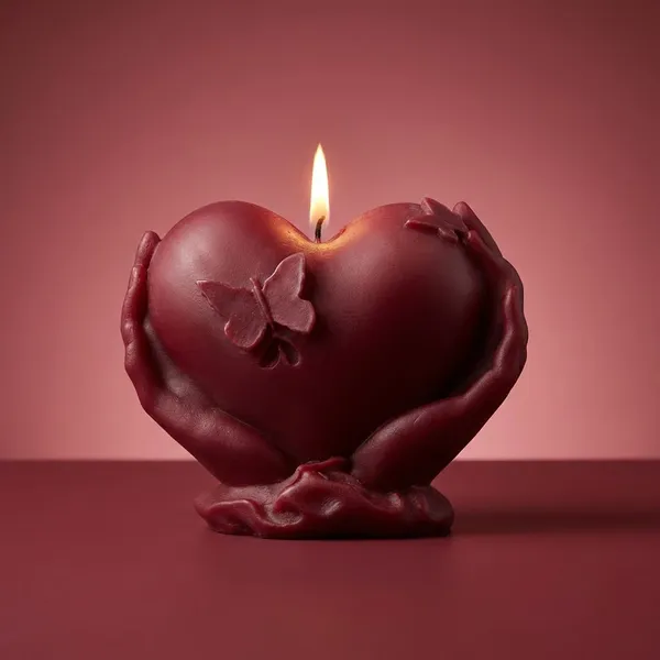 Dark_Pink_Premium_Wax_Heart_In_Hand_Women_Candle_For_Home_Decor