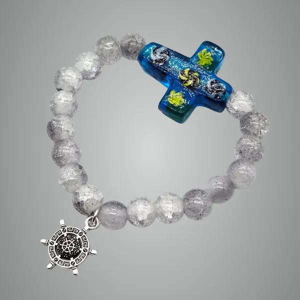Light_White_Glass_Crackle_Premium_Glass_Beaded_Bracelet_For_Unisex