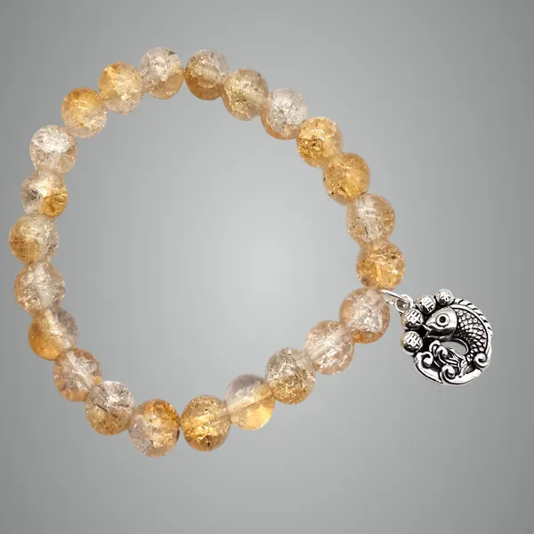 Light_Golden_Glass_Crackle_Premium_Healing_Bracelet_For_Unisex