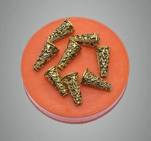 Golden_Plastic_Premium_Cone_Bead_Caps_For_Jewellery_Making
