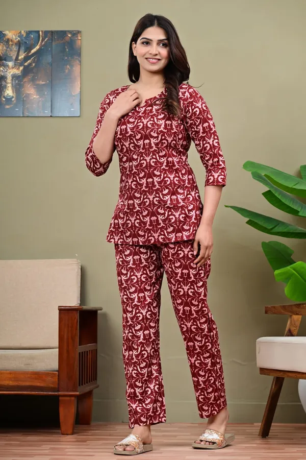 Red_Cotton_Co-Ord_Set_For_Women