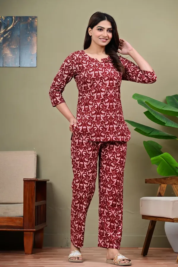 Red_Cotton_Co-Ord_Set_For_Women