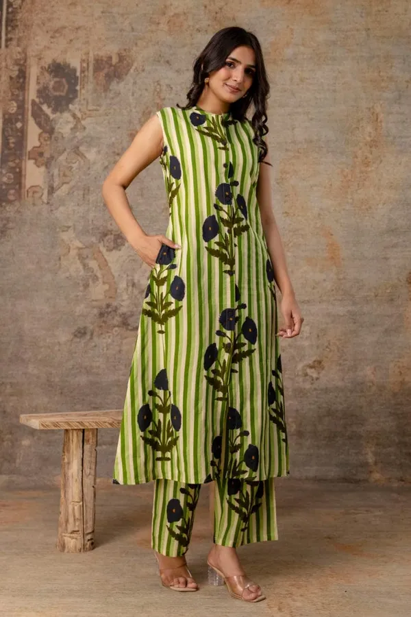 Green_Cotton_Co-Ord_Set_For_Women