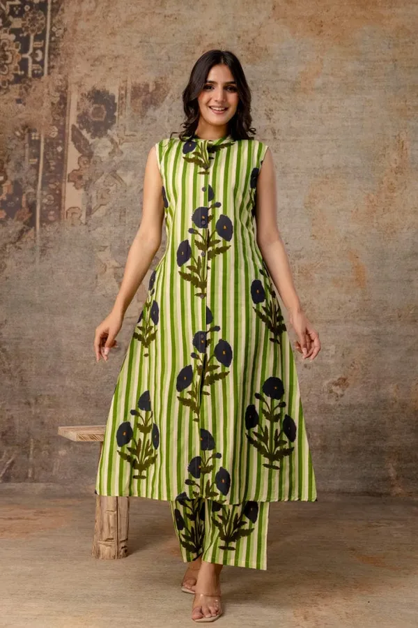 Green_Cotton_Co-Ord_Set_For_Women