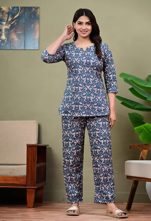 Steel_Blue_Cotton_Co-Ord_Set_For_Women