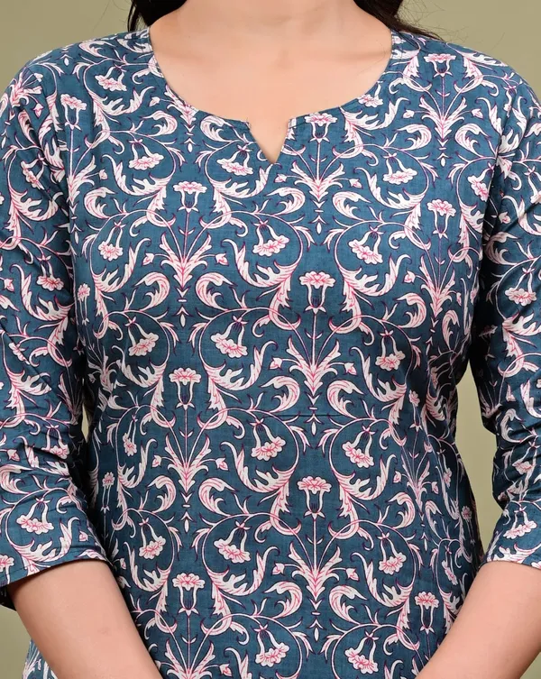 Steel_Blue_Cotton_Co-Ord_Set_For_Women