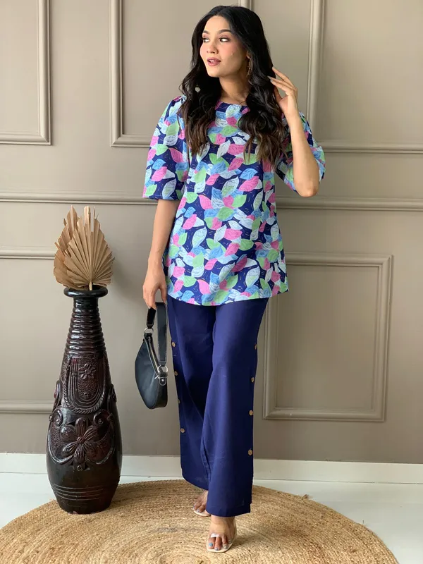 Blue_Cotton_Co-Ord_Set_For_Women