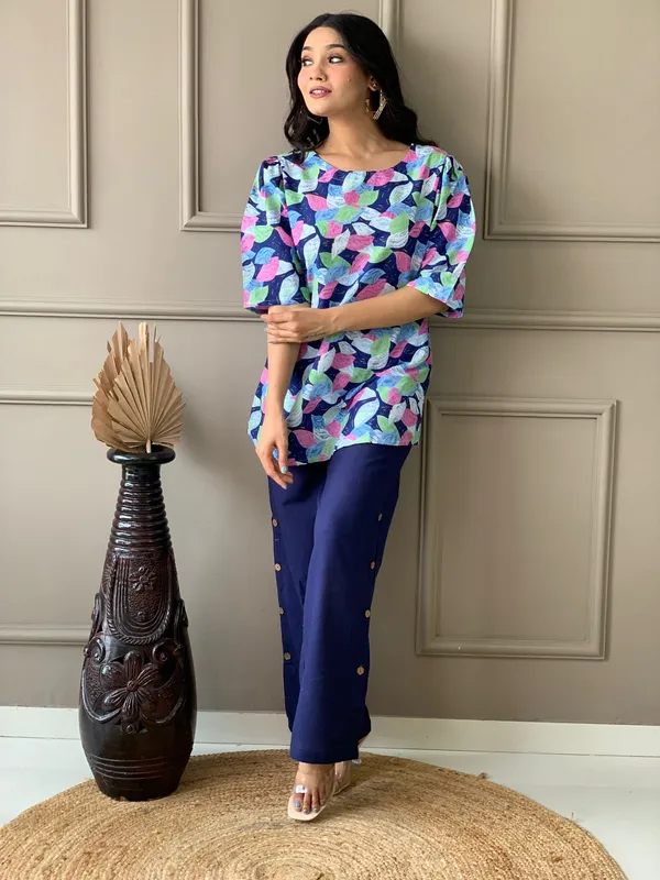 Blue_Cotton_Co-Ord_Set_For_Women