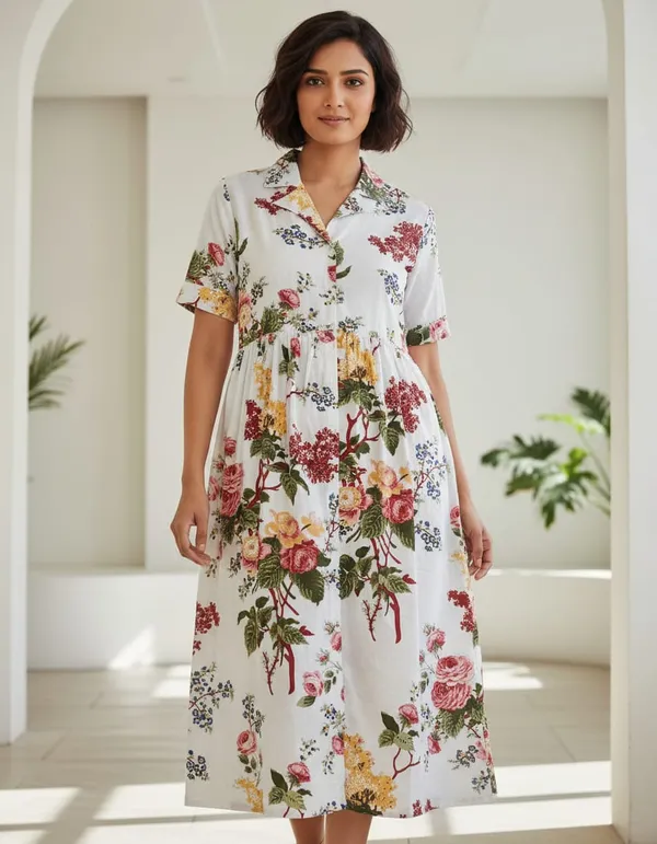 White_Cotton_One_piece_For_Women