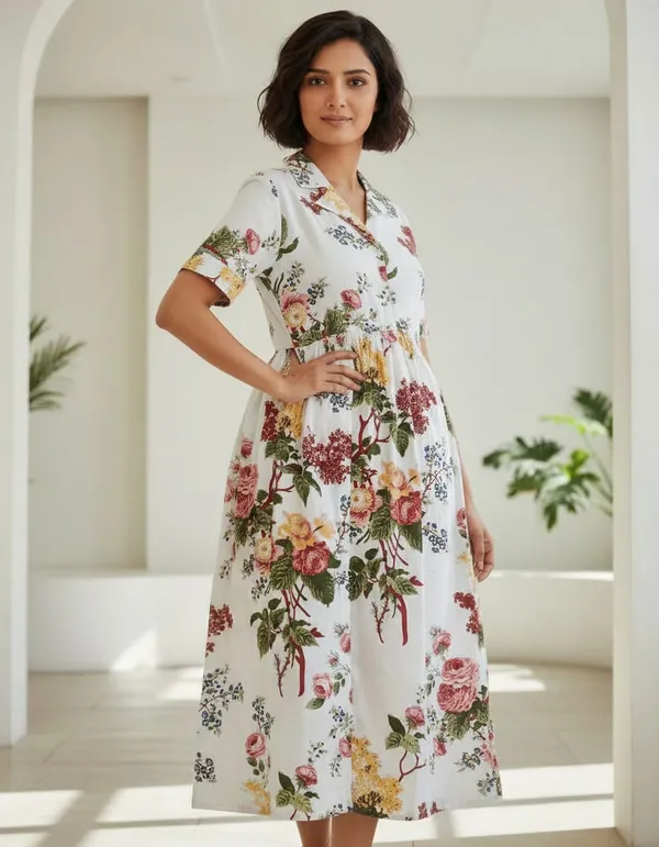 White_Cotton_One_piece_For_Women