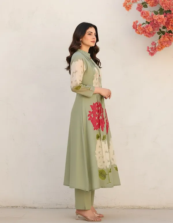 Pastel_Green_Floral_Mul_Cotton_Kurta_Set_For_Women
