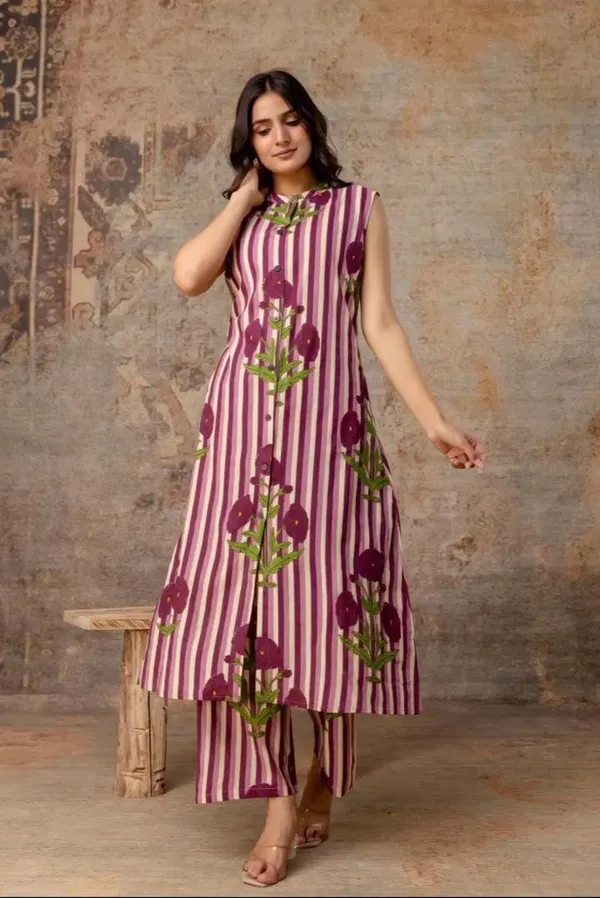 Wine_Cotton_Co-Ord_Set_For_Women