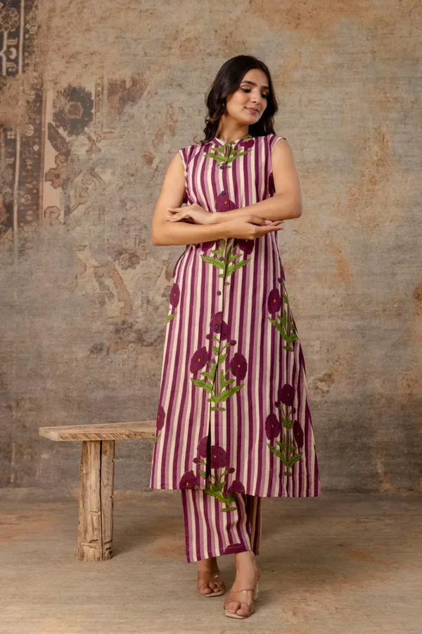 Wine_Cotton_Co-Ord_Set_For_Women