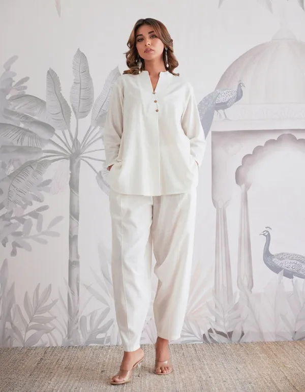 White_Cotton_Co-Ord_Set_For_Women