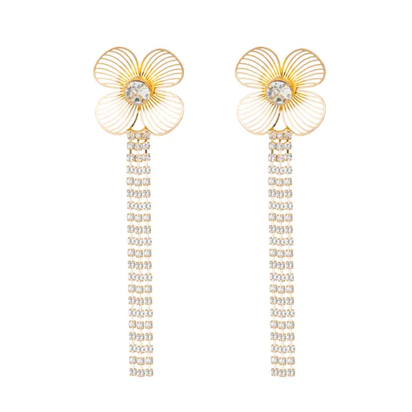 Golden_Daisy_Bling_Drops_Earring_For_Women_And_Girls