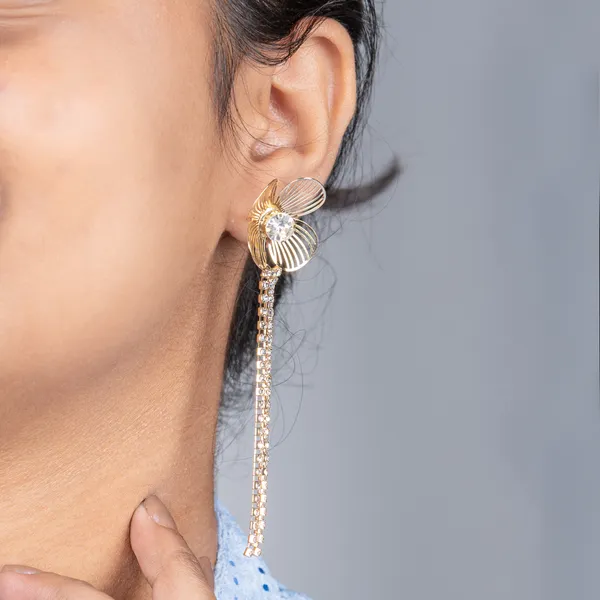 Golden_Daisy_Bling_Drops_Earring_For_Women_And_Girls