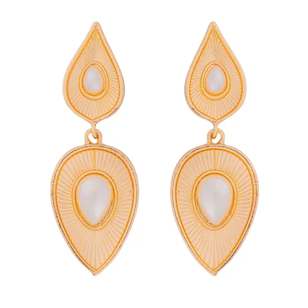 Golden_Teardrop_Classic_Anti_Tarnish_Earring_And_Silver_Pearl_Rose_Drops_Earring_For_Women_And_Girls_|_Pack_Of_2