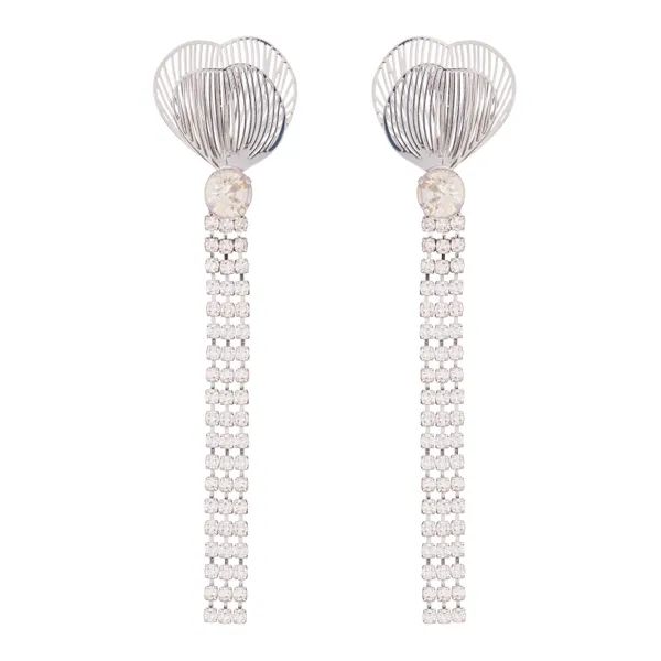 Silver_Crystal_Fringe_Chic_Anti_Tarnish_Earring_For_Women_And_Girls