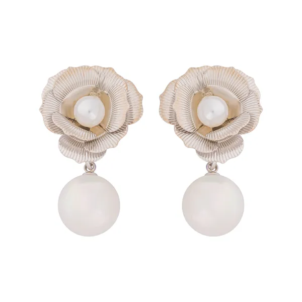 Golden_Teardrop_Classic_Anti_Tarnish_Earring_And_Silver_Pearl_Rose_Drops_Earring_For_Women_And_Girls_|_Pack_Of_2