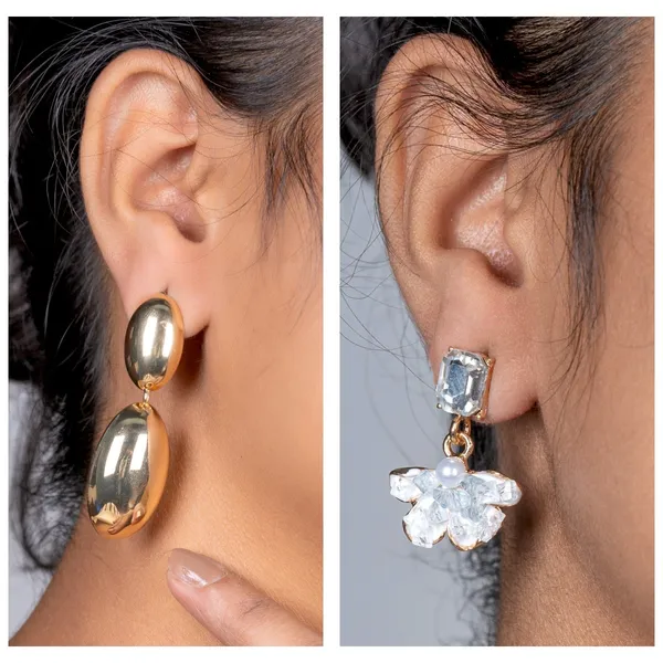 Silver_Crystal_Bloom_Drops_Anti_Tarnish_Earring_And_Golden_Matte_Bold_Hoops_Earring_For_Women_And_Girls_|_Pack_Of_2