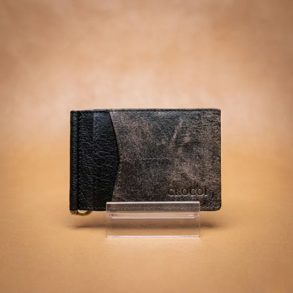 Black_Genuine_Leather_Clip_Wallet_for_Unisex