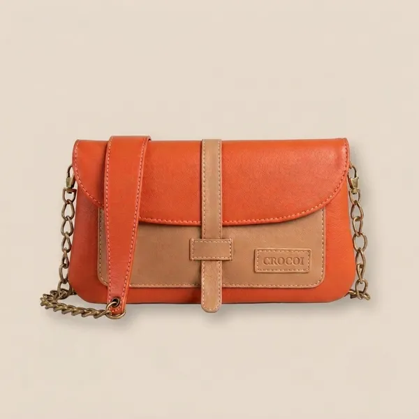 Orange_Genuine_Leather_Sling_Bag_For_Women